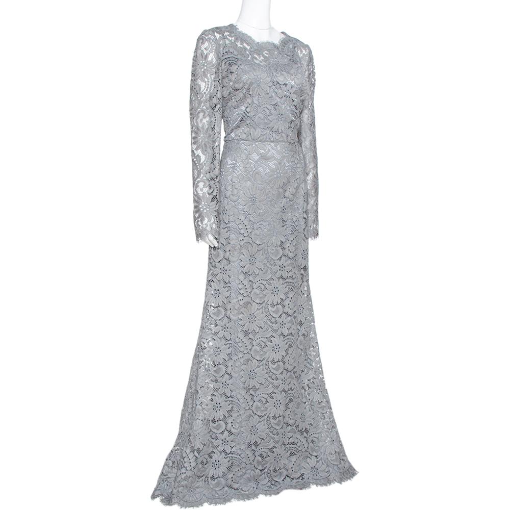 grey lace dress