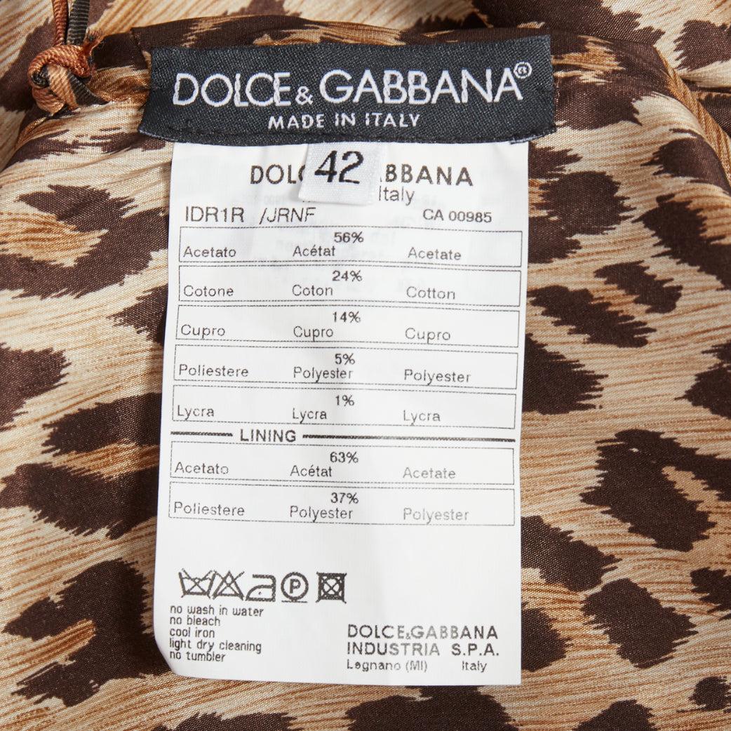 DOLCE GABBANA robe fourreau à encolure bateau en jacquard floral lurex gris or IT42 M en vente 3