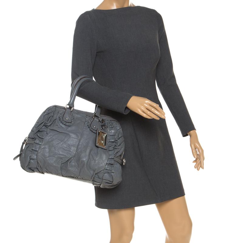 Grigio Dolce & Gabbana - Borsa in pelle grigia Miss Rouche