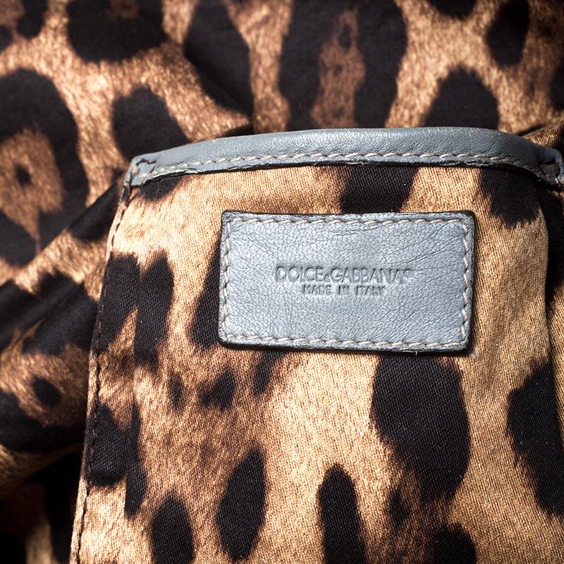 Dolce & Gabbana - Borsa in pelle grigia Miss Rouche 4