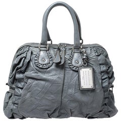 Dolce & Gabbana Grey Leather Miss Rouche Satchel