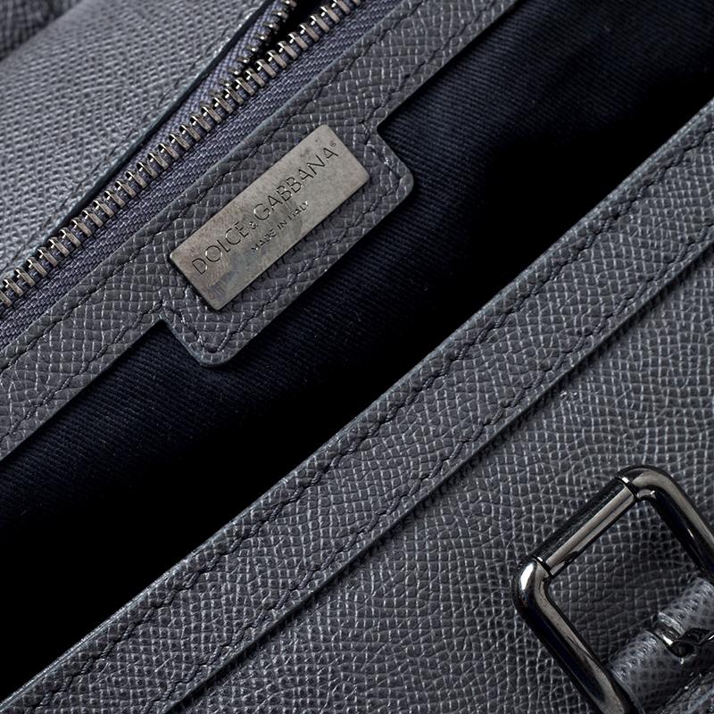 Dolce & Gabbana Grey Leather Sicily Travel Bag 2