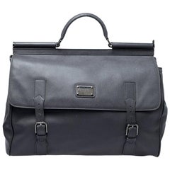 Dolce & Gabbana Sac de voyage Sicily en cuir gris