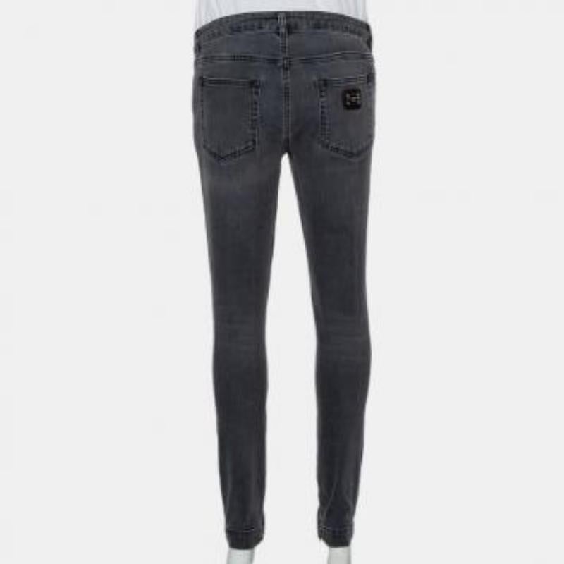 Dolce & Gabbana Grau Hell gewaschene, Slim Fit Jeans M im Angebot 3