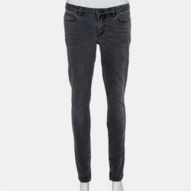 Dolce & Gabbana Grau Hell gewaschene, Slim Fit Jeans M im Angebot 4