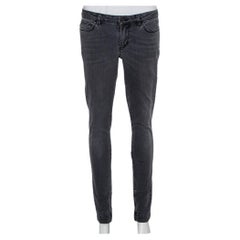 Dolce & Gabbana Grau Hell gewaschene, Slim Fit Jeans M