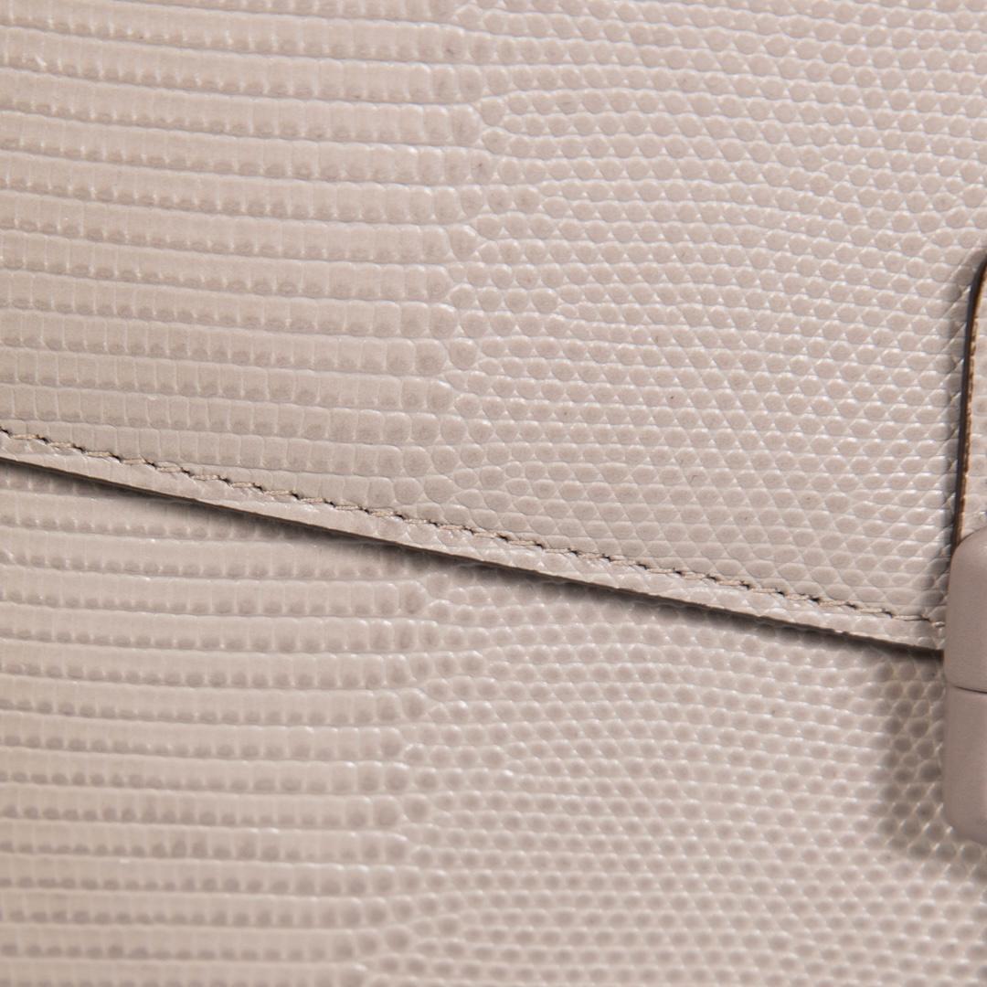 Women's Dolce & Gabbana Grey Lizard Lucia Satchel