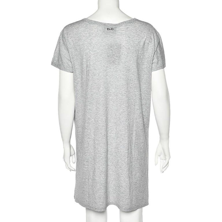 dolce and gabbana t shirt dress Dolce & Gabbana Cotton Shirt Dress With Cut-out Detailing