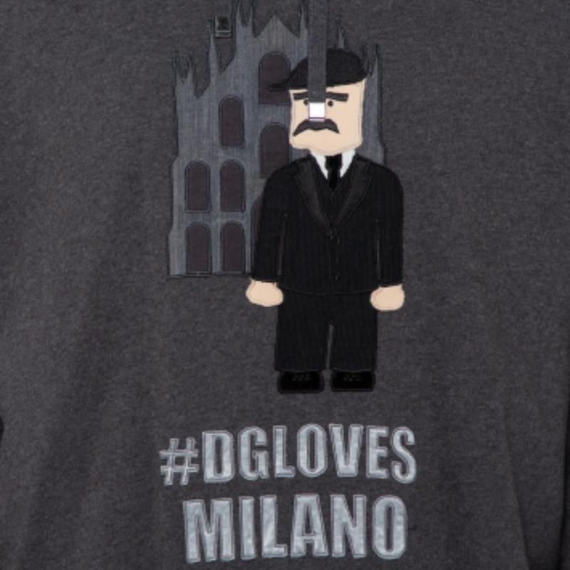 Dolce & Gabbana Grey Patchwork Detail Hooded Sweatshirt XXL In Fair Condition For Sale In Dubai, Al Qouz 2