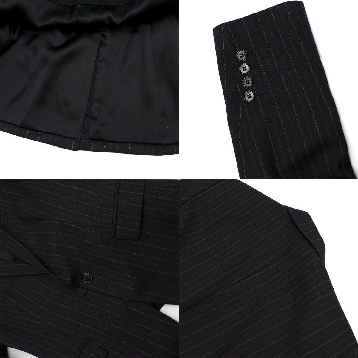 Dolce & Gabbana Grey Pin Striped Wool blend Trouser Suit Size US 0-2 4