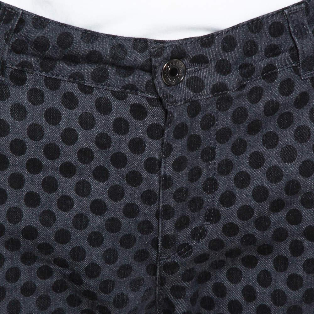 Dolce & Gabbana Grey Polka Dot Denim Skinny Jeans XS In Good Condition In Dubai, Al Qouz 2