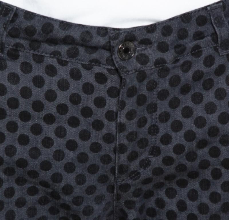 Dolce & Gabbana Grey Polka Dot Denim Skinny Jeans XS For Sale 2