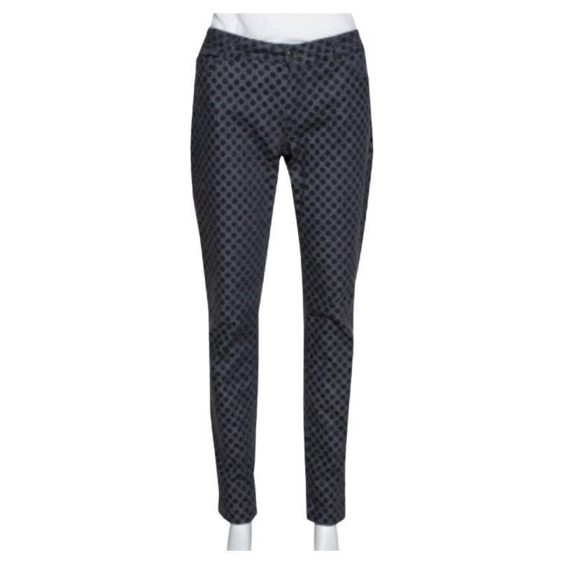 Dolce & Gabbana Grey Polka Dot Denim Skinny Jeans XS For Sale