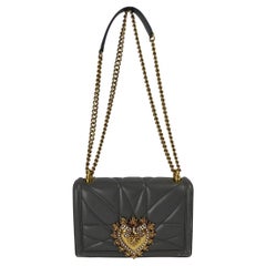 Dolce & Gabbana Grey Medium Devotion Shoulder Bag