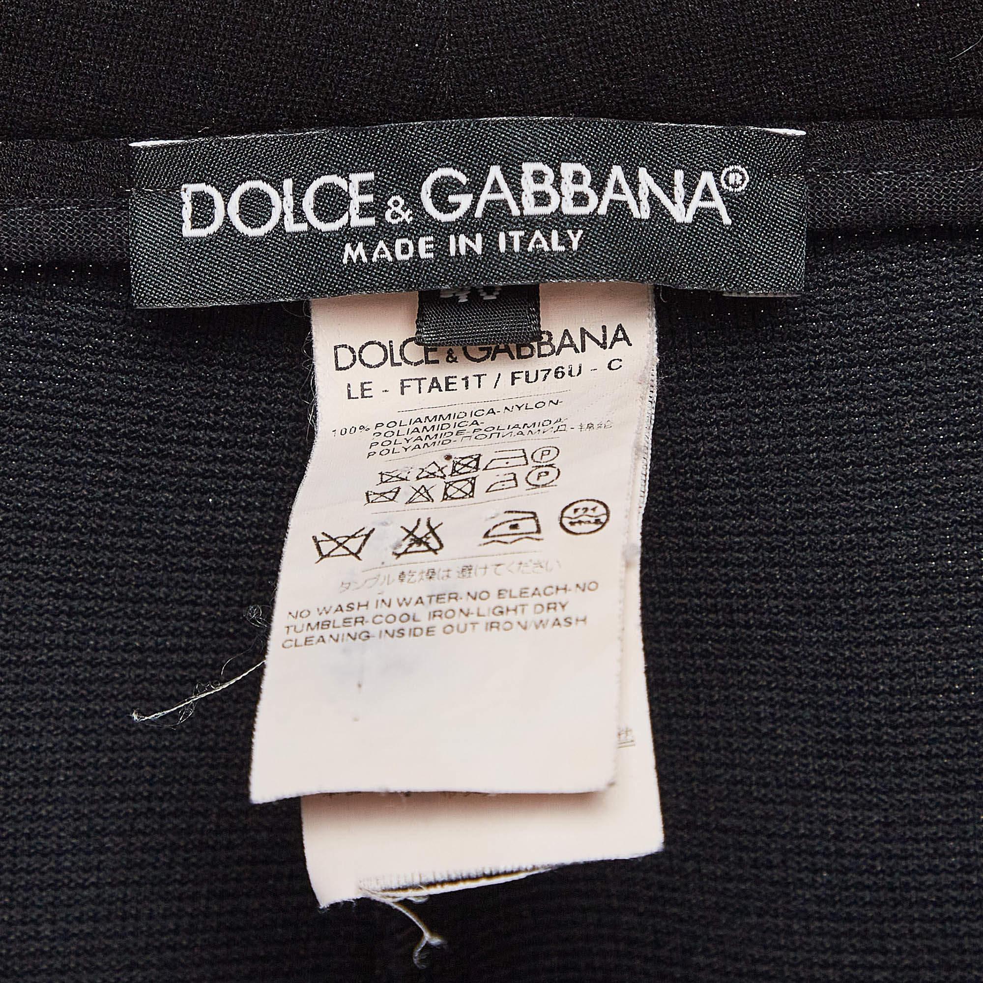 Women's Dolce & Gabbana Grey Side Stripe Nylon Knit Joggers S For Sale