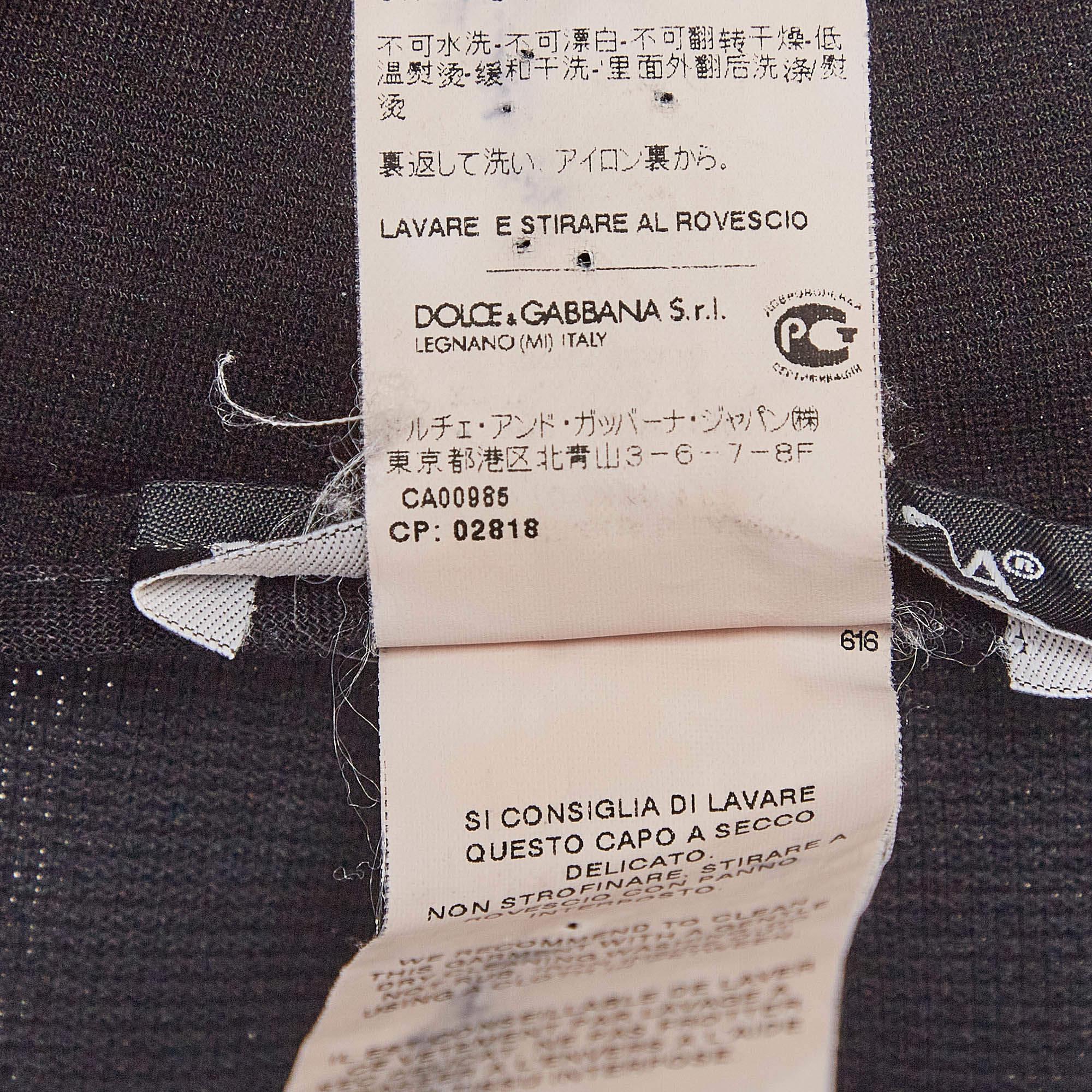 Dolce & Gabbana Grey Side Stripe Nylon Knit Joggers S For Sale 2