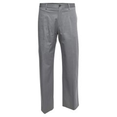 Dolce & Gabbana Grey Stretch Cotton Trousers M