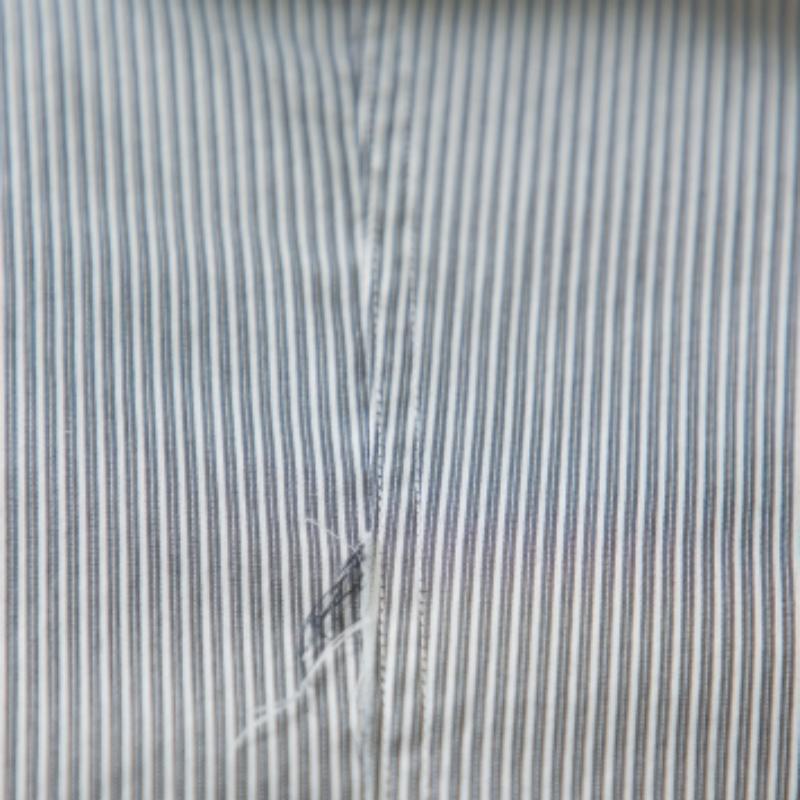 Dolce & Gabbana Grey Striped Cotton Button Front Sicilia Shirt XL For Sale 2