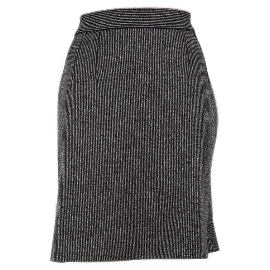 Dolce & Gabbana - Minigonna a righe grigie - Taglia L. in vendita