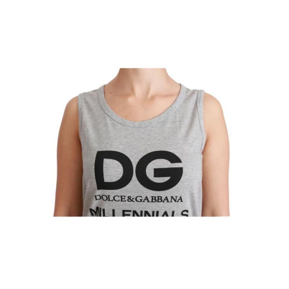 Dolce & Gabbana Grey Tank T-shirt For Sale 2