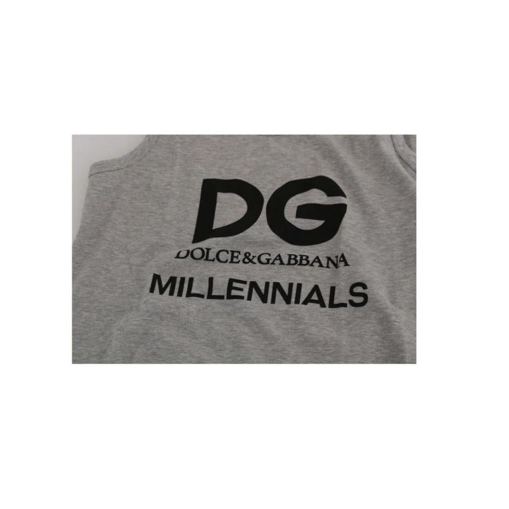 Dolce & Gabbana Grey Tank T-shirt For Sale 3
