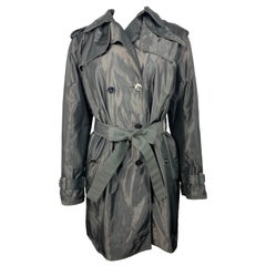 Dolce & Gabbana Grey Trench Rain Mini Coat Size 42