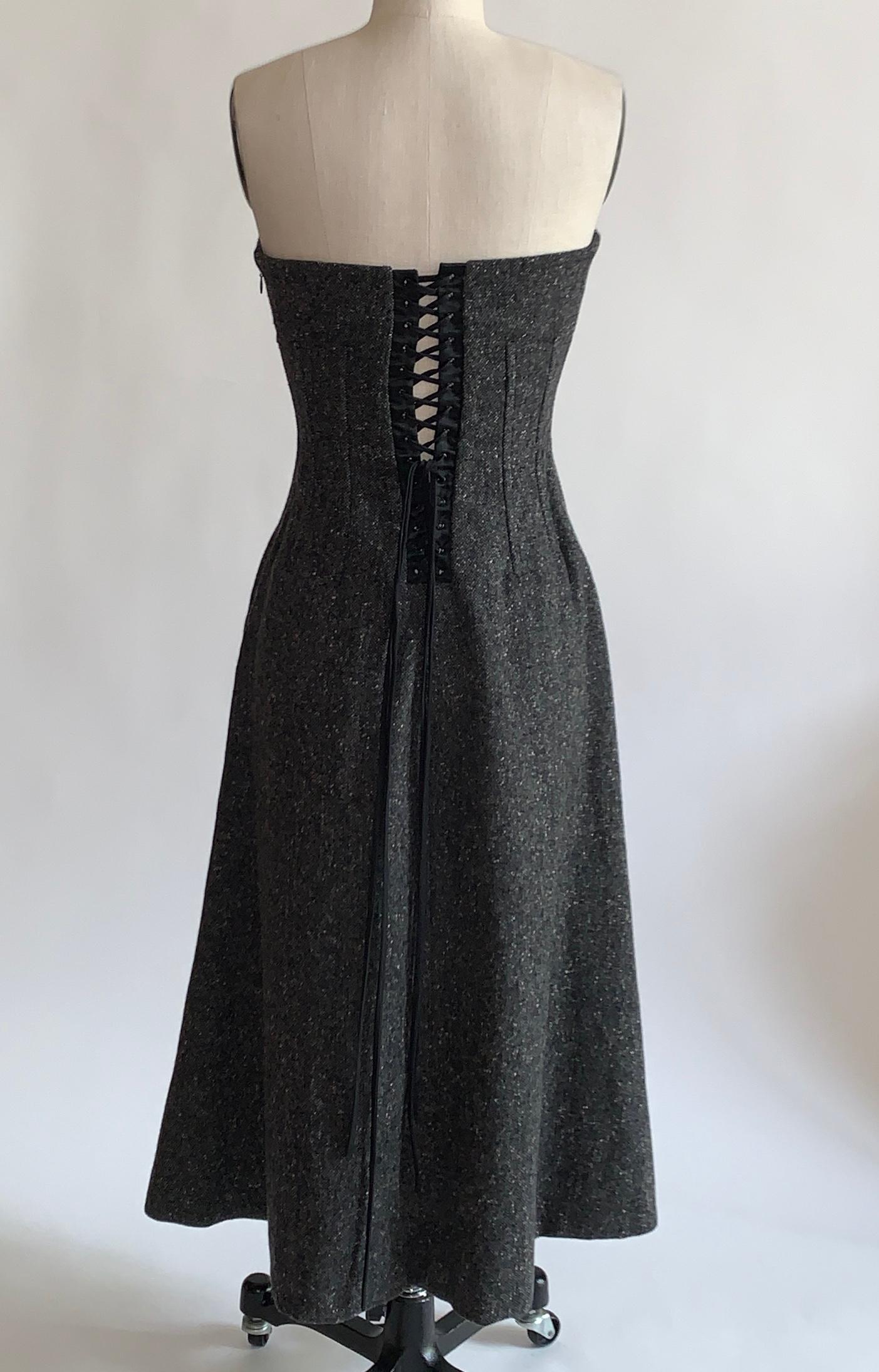 tweed corset dress