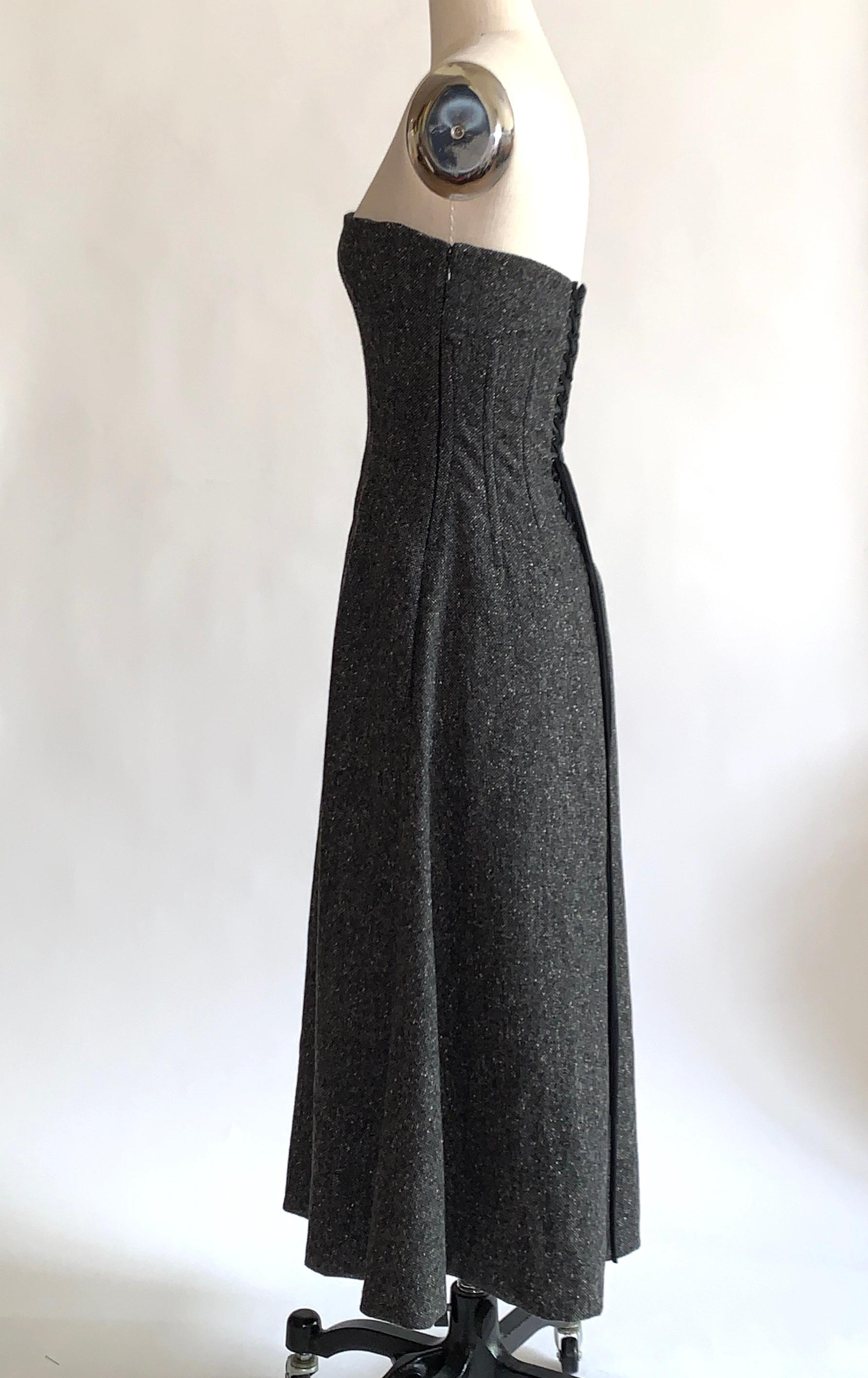 grey corset dress