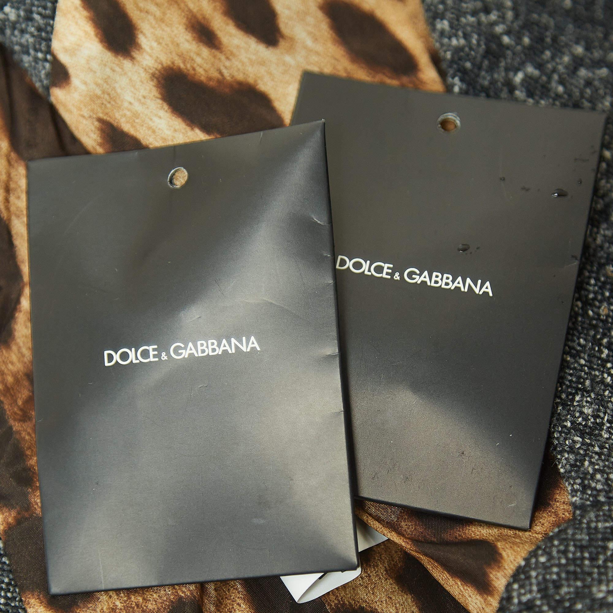 Dolce & Gabbana, gilet et pantalon en maille de laine grise, taille M Bon état - En vente à Dubai, Al Qouz 2