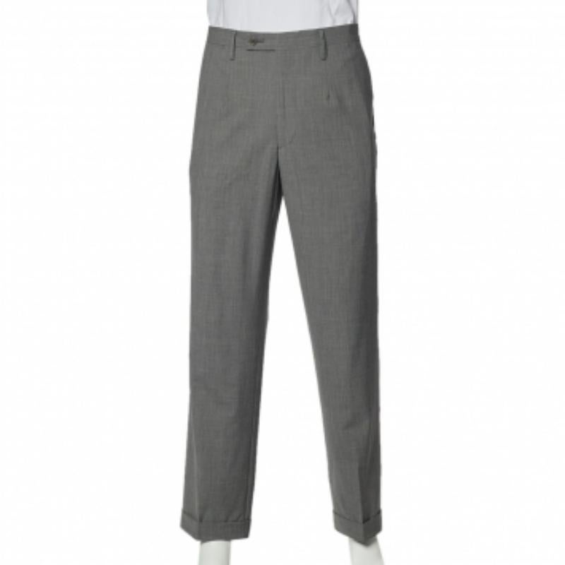 Dolce & Gabbana Pantalon Classic en laine grise XL