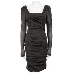 Dolce
Gabbana Grey Wool Drape Neck Ruched Dress Size M Dolce
Gabbana Grey Wool Drape Neck Ruched Dress Size M
