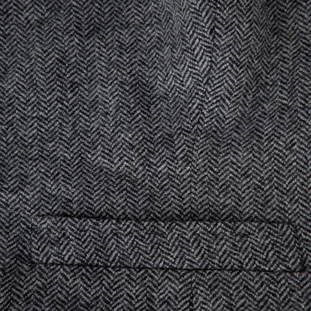 Black Dolce & Gabbana Grey Wool Herringbone Vest Size M