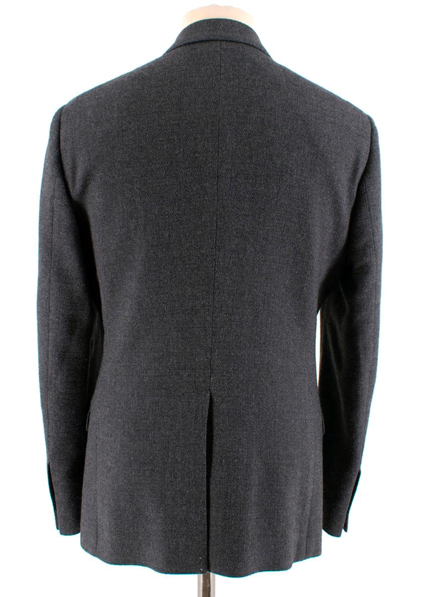 Dolce & Gabbana Grey Wool Sicilia Single Breasted Blazer M 48 In Excellent Condition For Sale In London, GB