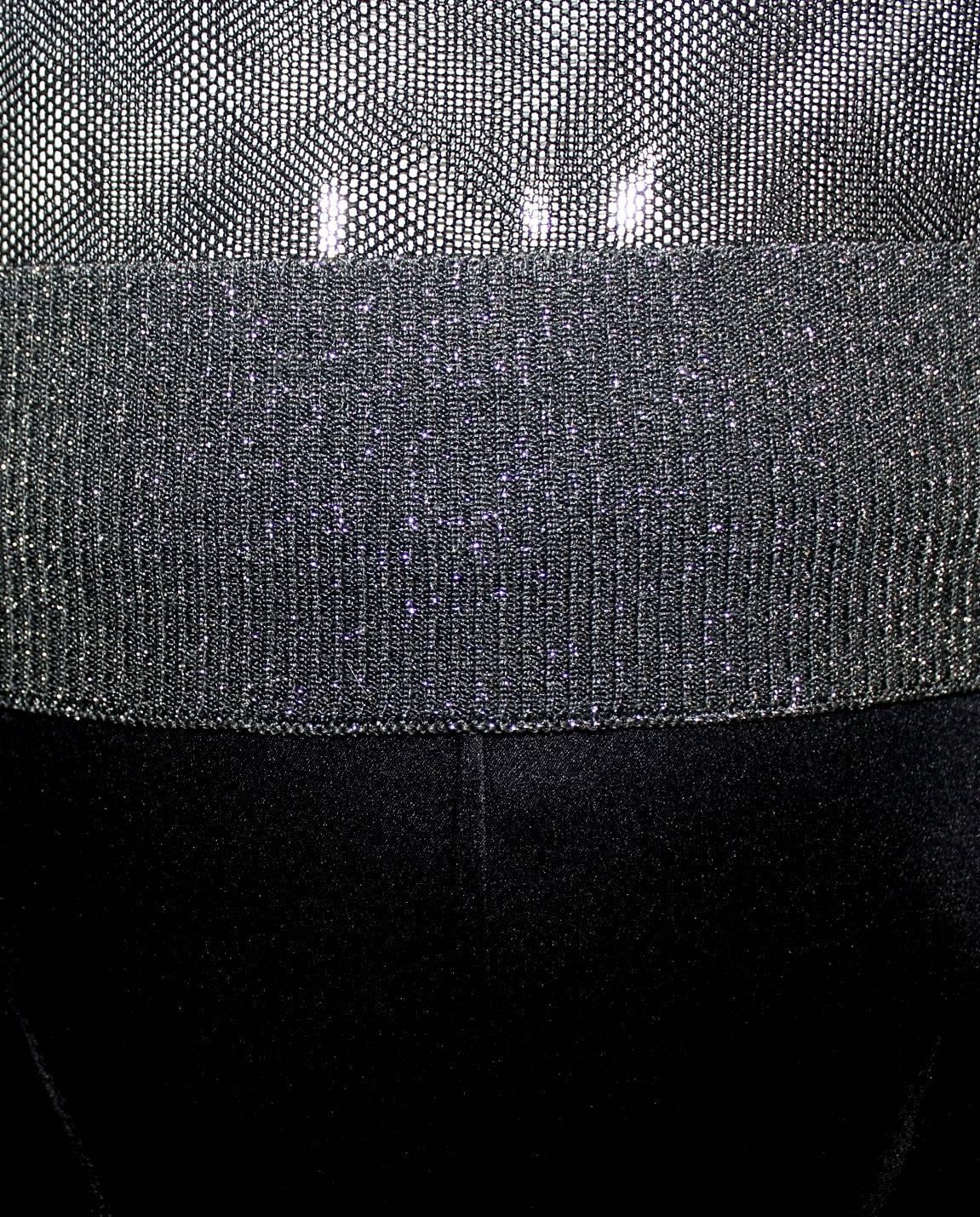 Women's Dolce & Gabbana Gunmetal Tulle Silk Dress Stand Up Collar & Crystal Details