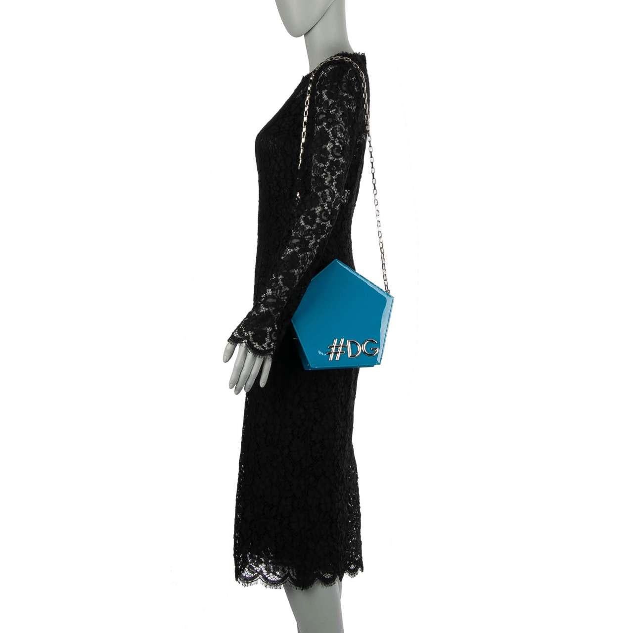 Dolce & Gabbana - Hashtag Clutch Bag DG GIRLS Blue For Sale 1
