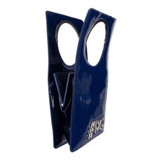 Dolce & Gabbana - Hashtag Patent Leather Clutch Bag DG GIRLS Blue