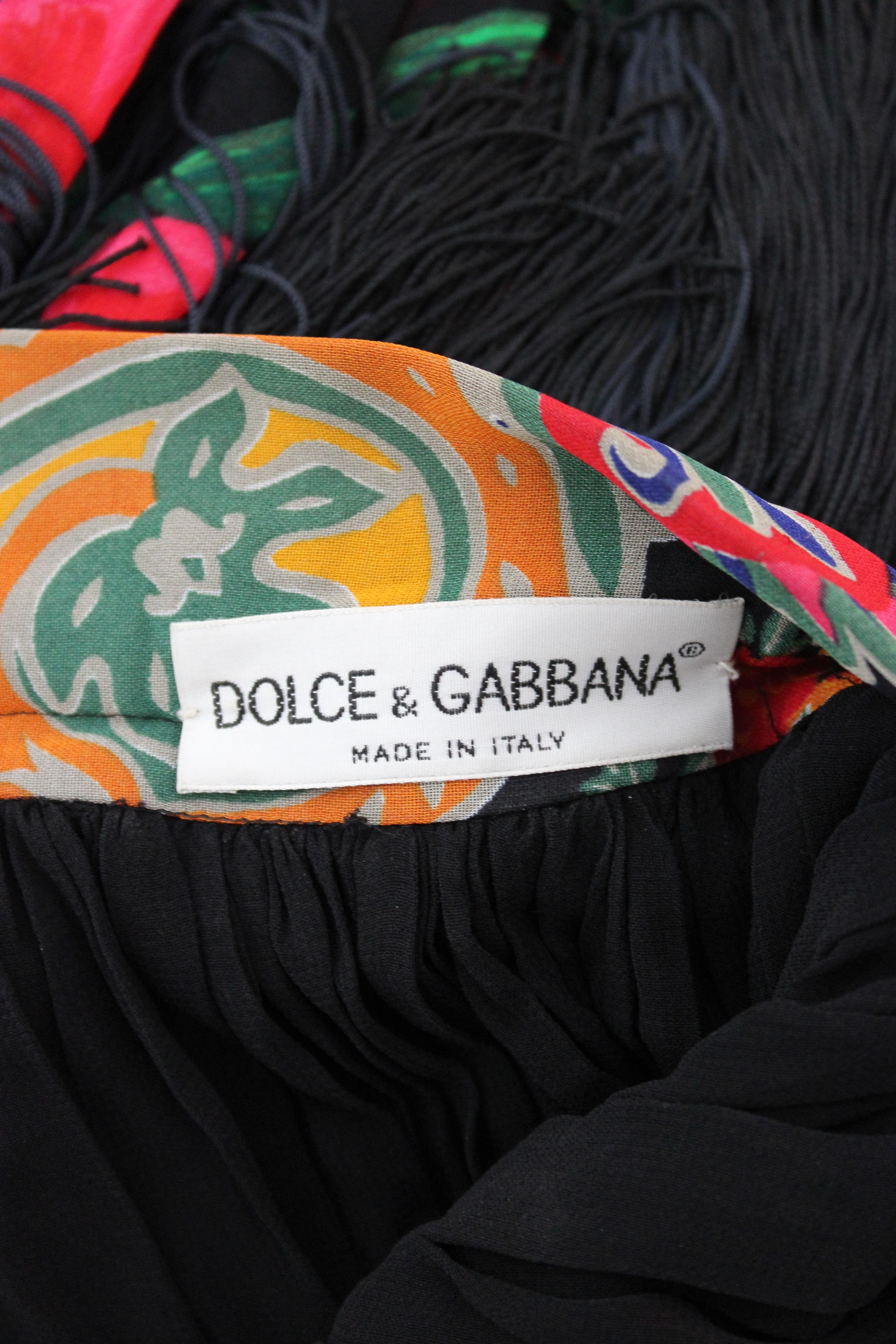 Dolce & Gabbana Haute Couture Jupe en tulle à franges et dentelle à fleurs, années 2000 en vente 6