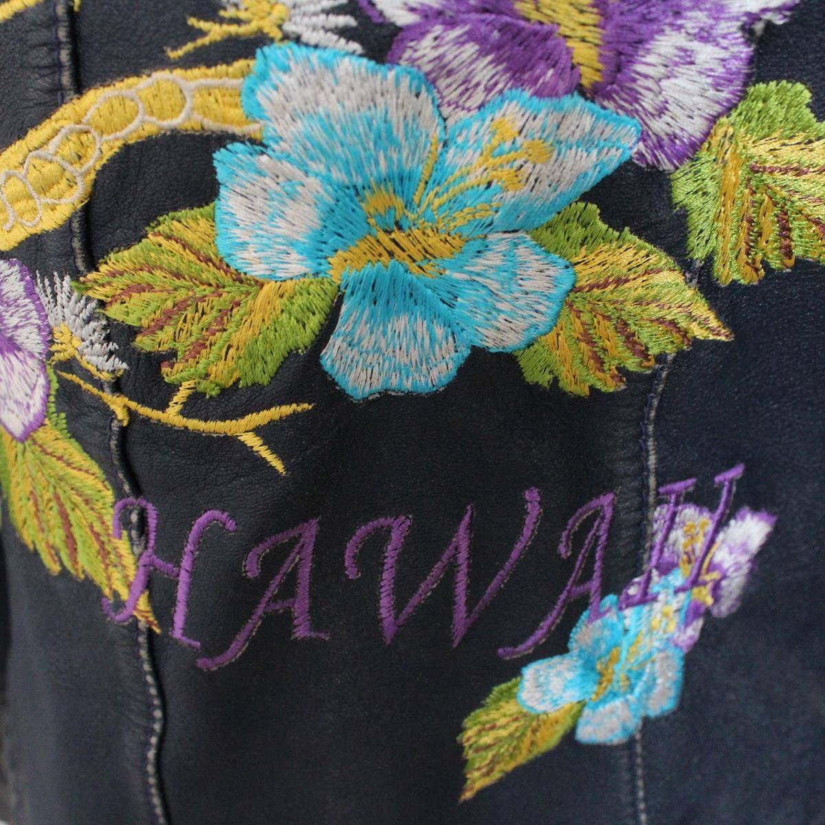 leather embroidered jacket