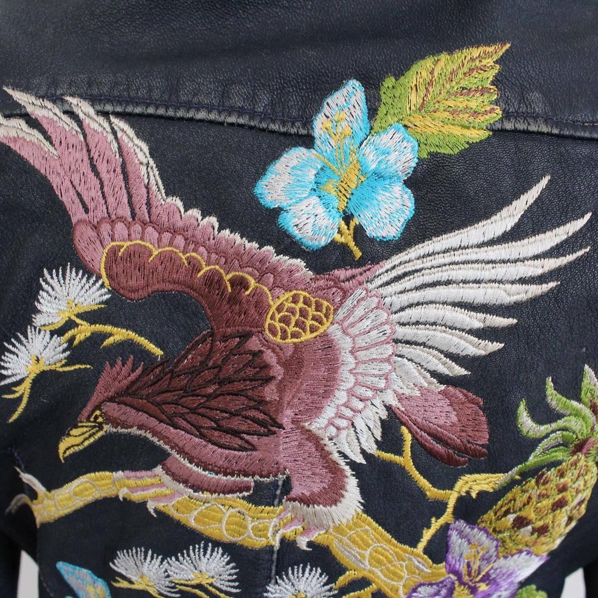 embroided leather