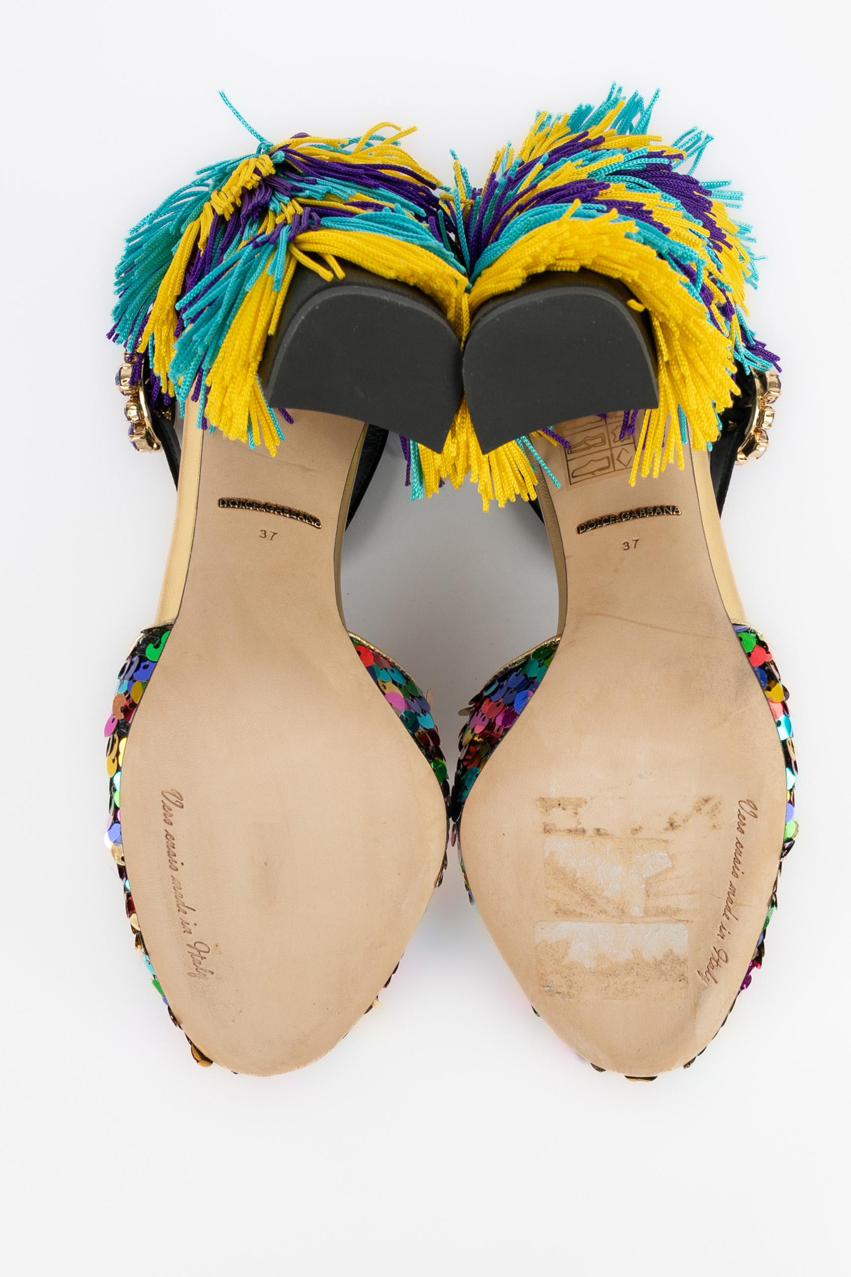Sandali con tacco di Dolce & Gabbana in vendita 6