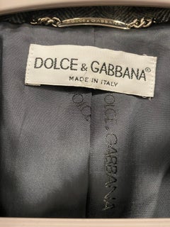 Dolce Gabbana Herringbone Wool Coat