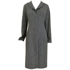 Dolce Gabbana Herringbone Wool Coat