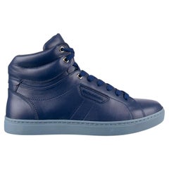 Dolce & Gabbana - High-Top Leather Sneakers LONDON Blue EUR 40