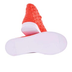 Dolce & Gabbana - High-Top Raffia Sneaker PORTOFINO Orange 39