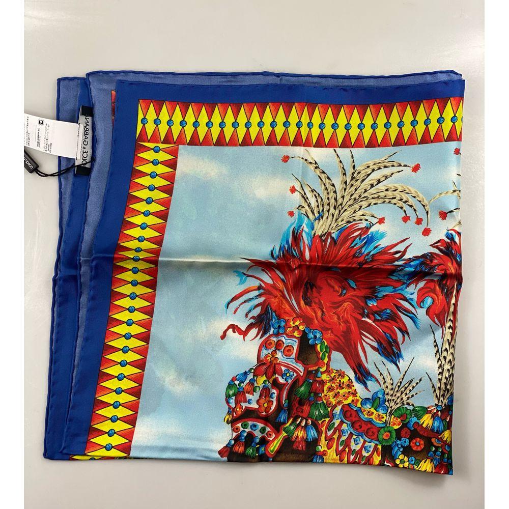 Dolce & Gabbana Horse Printed Silk scarf in Multicolour  In New Condition For Sale In WELWYN, GB