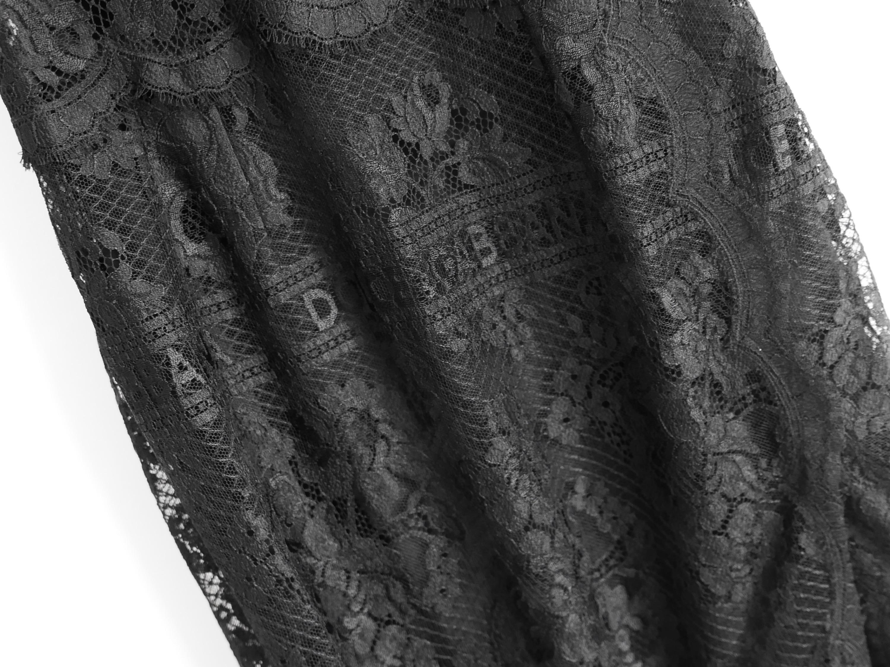 Dolce & Gabbana Hot Stuff Black Lace Dress For Sale 1