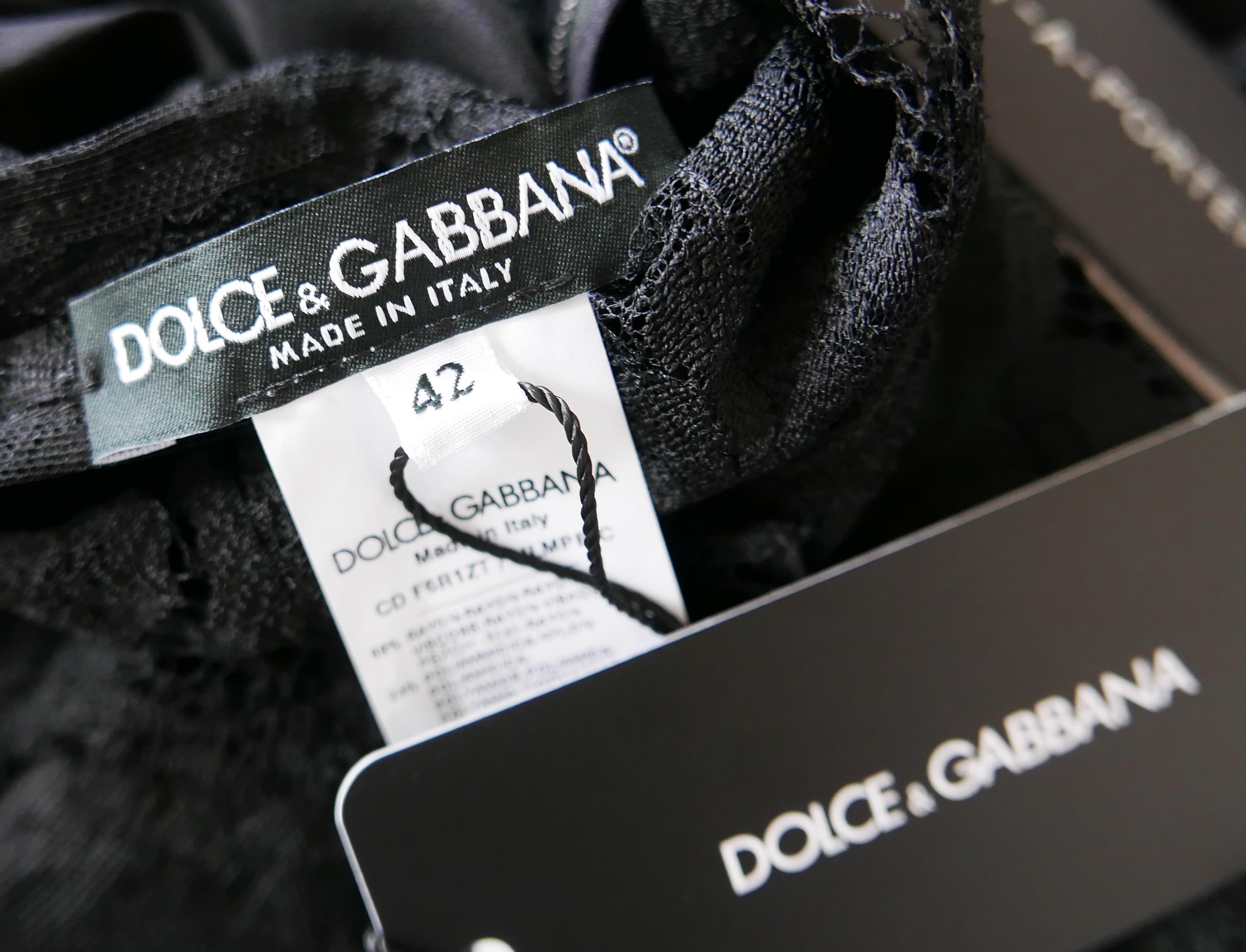 Dolce & Gabbana Hot Stuff Black Lace Dress For Sale 4