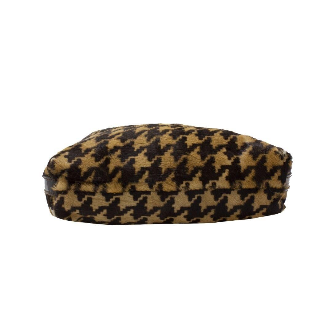 Women's or Men's Dolce & Gabbana Houndstooth Black and Brown Baguette For Sale