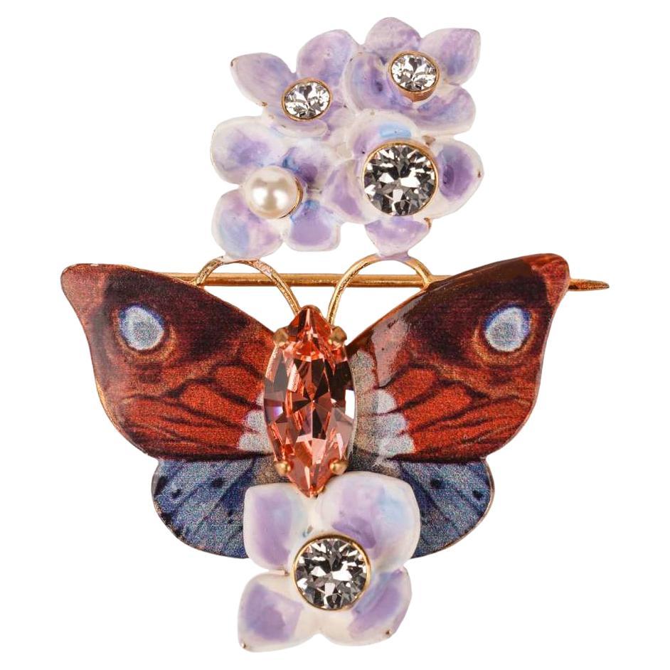 Image of Hydrangea Butterfly Brooch