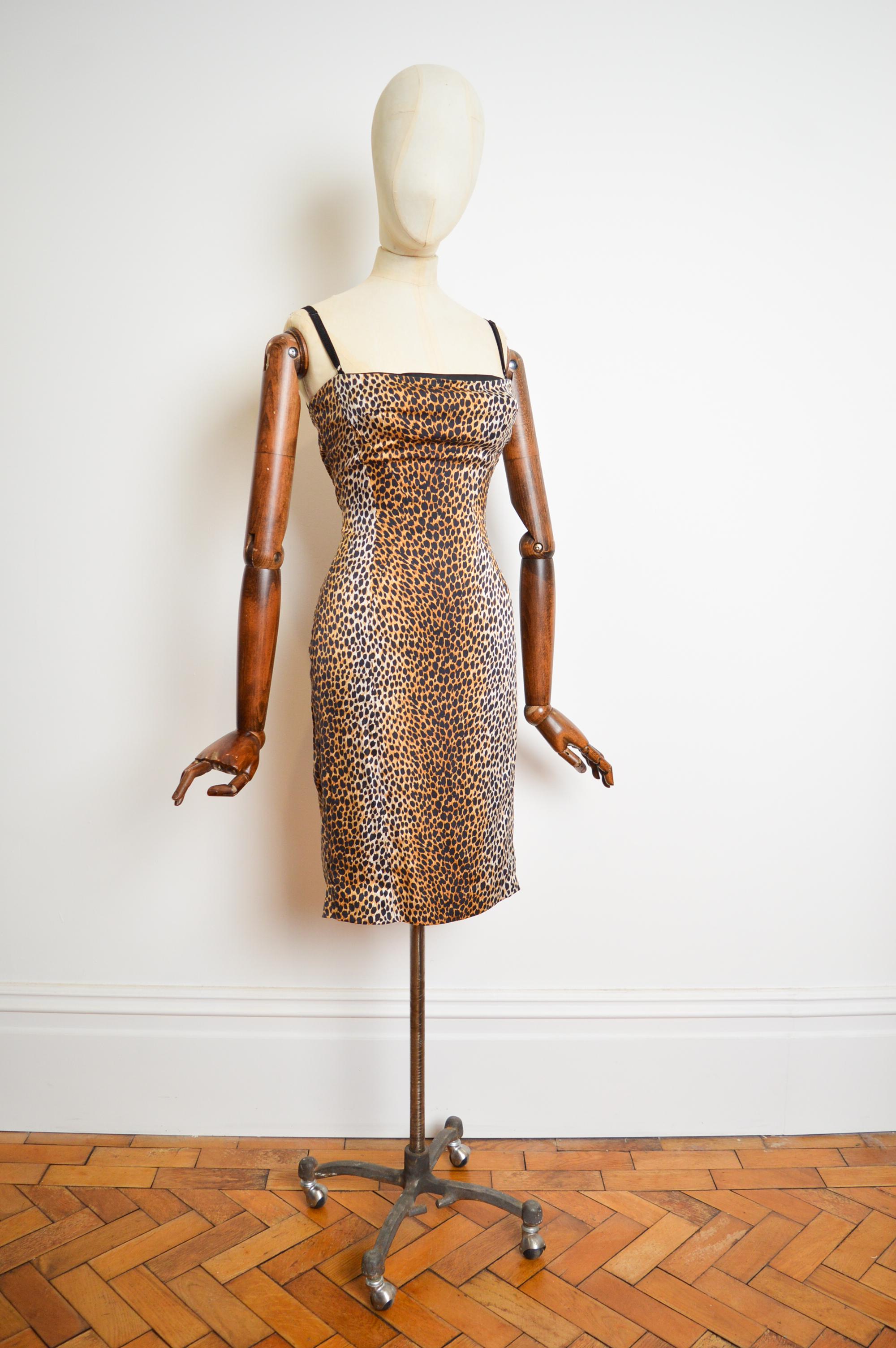 Dolce & Gabbana Iconic Leopard Cheetah print Silk Corset fitted Bodycon Dress 7